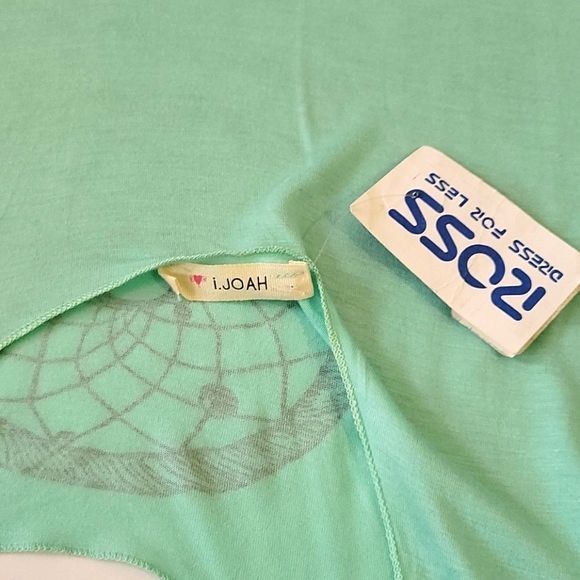 I.Joah T-shirt Sea Green Black Dream Catcher size Medium - Picture 3 of 5